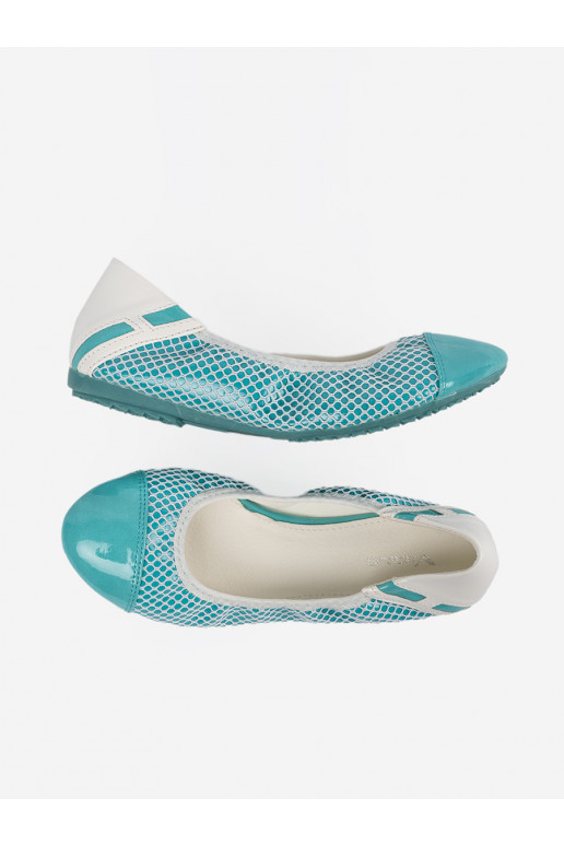 Zilas krāsas balerīnas z białą siteczką