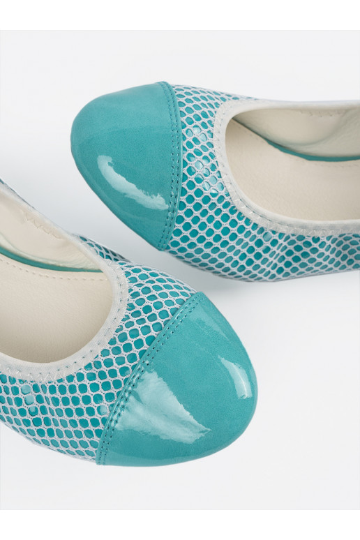 Zilas krāsas balerīnas z białą siteczką