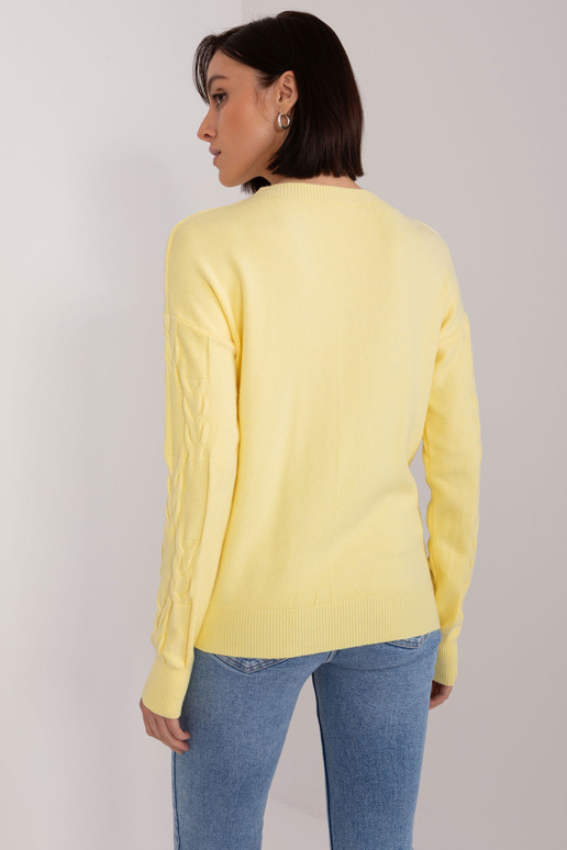 Džemperis -AT-SW-2340.80-gaiši dzeltens