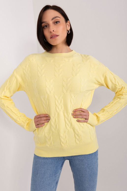 Džemperis -AT-SW-2340.80-gaiši dzeltens