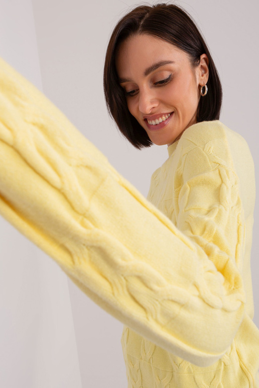 Džemperis -AT-SW-2340.80-gaiši dzeltens