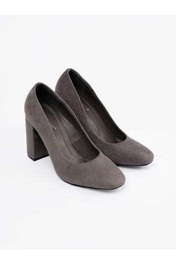 zamšādas puszābaki uz papēža pelēkas krāsas 2