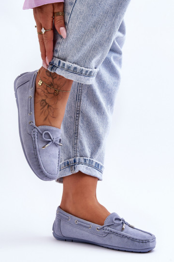 Eleganti zamšādas lauferi Zilas krāsas Si Passione