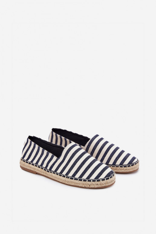 espadrilles Z Auduma ar svītrām tumši zilas krāsas Kerenz  espadrilles Z Auduma ar svītrām tumši zilas krāsas Kerenz