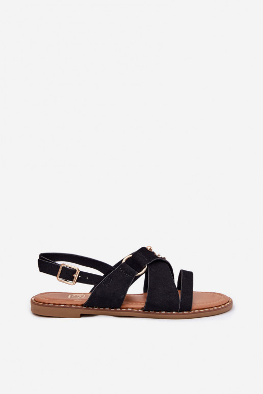 Sieviešu basenes ar platiem papēžiem Ze Zelta krāsasmi  Melns Zanira Sieviešu basenes ar platiem papēžiem Ze Zelta krāsasmi  Melns Zanira