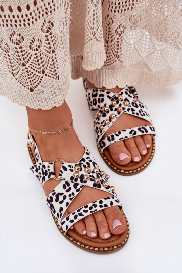 Sieviešu basenes ar platiem papēžiem Ze Zelta krāsasmi  Baltas-Melns Zanira