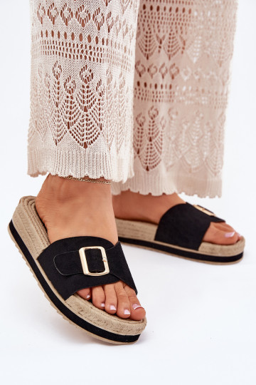 sieviešu čības ar platformu  Melns Selira