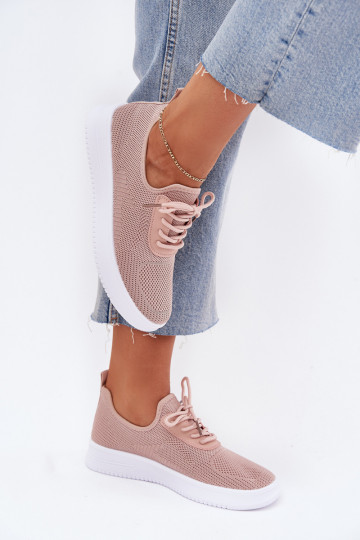 Auduma  sporta apavi ar platformu  Rozā krāsas Kalyra