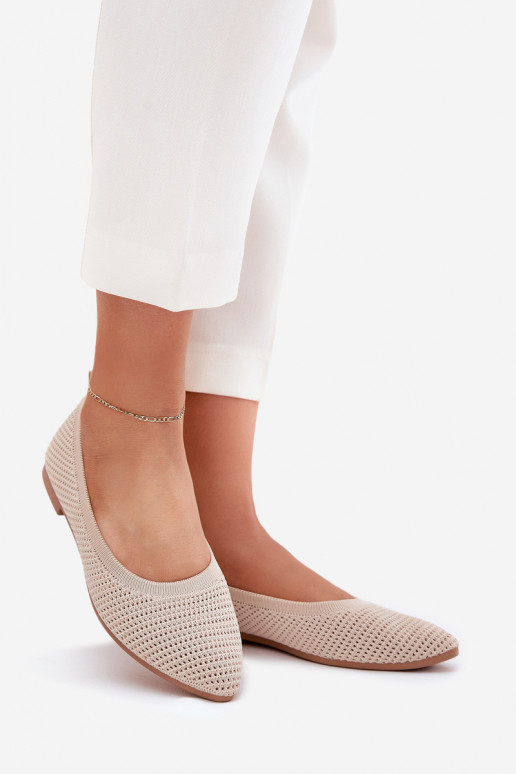  Auduma balerīnas  smilšu krāsas Sarina