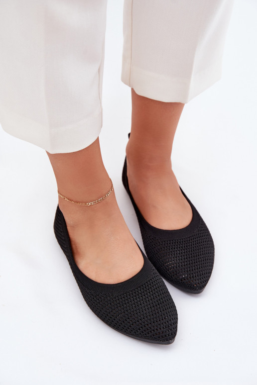  Auduma balerīnas  Melns Sarina