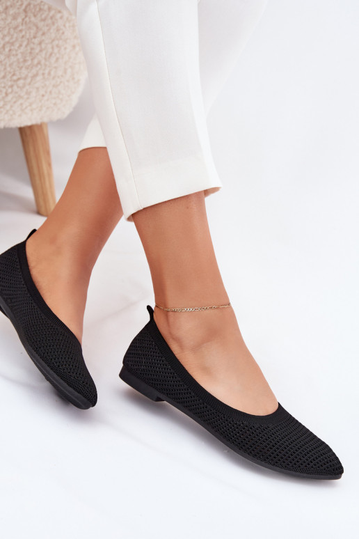  Auduma balerīnas  Melns Sarina