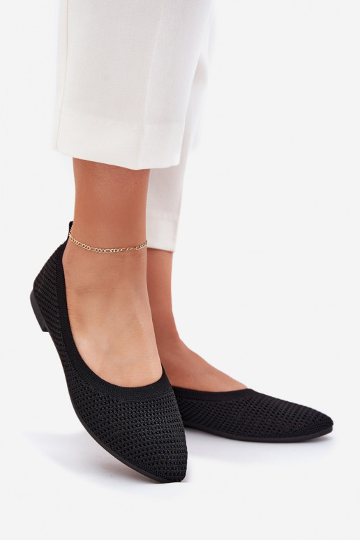  Auduma balerīnas  Melns Sarina