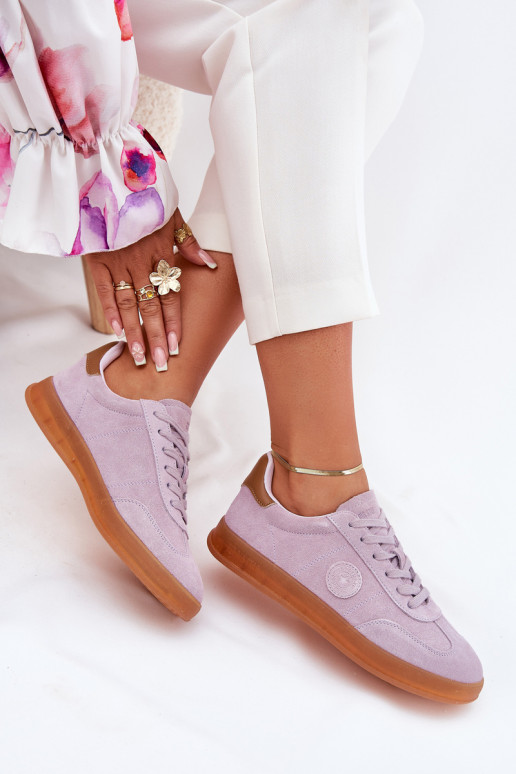 zamšādas  modeļa apavi  Big Star RR274850 HI-POLY SYSTEM Violeta krāsa