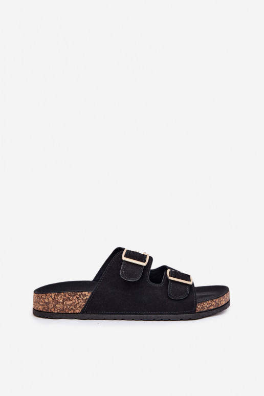 sieviešu čības Ze Zelta krāsasmi ar sprādzēmmi I Przeszyciami Melns Lunera sieviešu čības Ze Zelta krāsasmi ar sprādzēmmi I Przeszyciami Melns Lunera