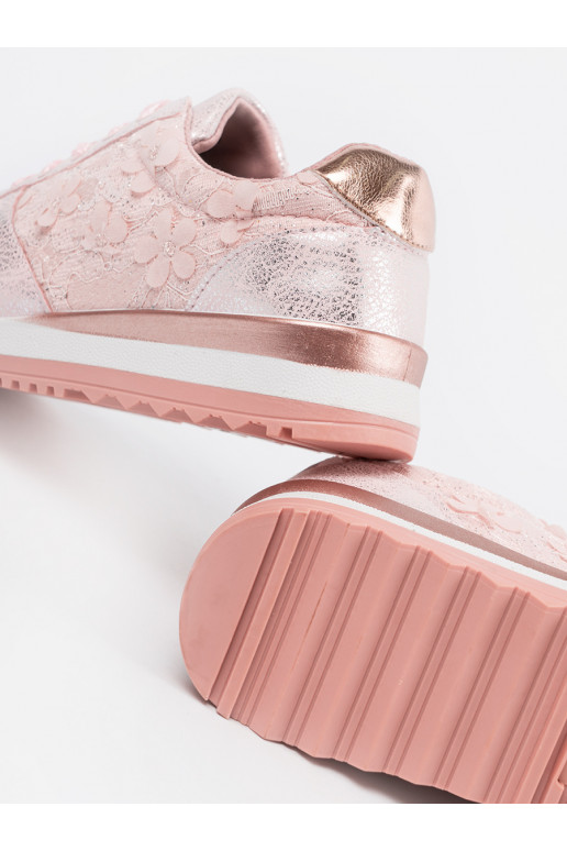 Rozā krāsas Sporta apavi z kwiatowym motywem
