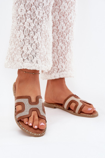 sieviešu čības ar platiem papēžiem brūnas krāsas Vereya