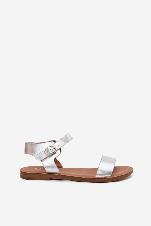 Sieviešu basenes ar platiem papēžiem Eko   Sudraba krāsas Kivara Sieviešu basenes ar platiem papēžiem Eko   Sudraba krāsas Kivara