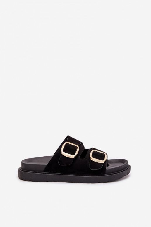 sieviešu čības ar platformu Ze Zelta krāsasmi ar sprādzēmmi Melns Verena sieviešu čības ar platformu Ze Zelta krāsasmi ar sprādzēmmi Melns Verena