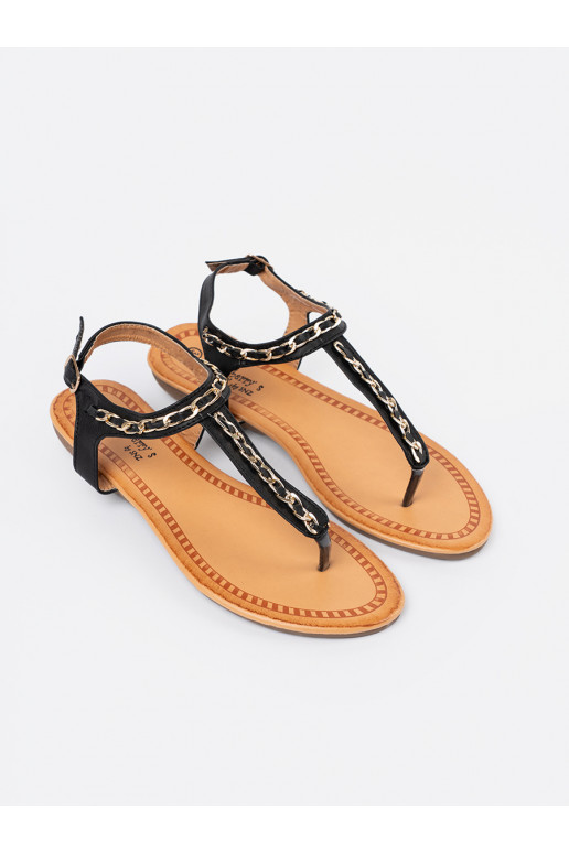 sandales z ozdobnym łańcuszkiem  sandales z ozdobnym łańcuszkiem