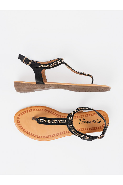 sandales z ozdobnym łańcuszkiem  sandales z ozdobnym łańcuszkiem