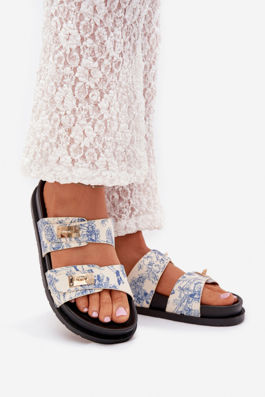 sieviešu čības ar platformu Zilas krāsas Sorina  sieviešu čības ar platformu Zilas krāsas Sorina