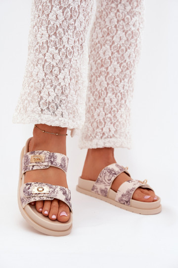  sieviešu čības ar platformu smilšu krāsas Sorina