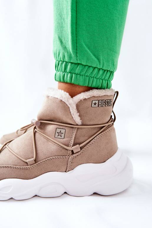 Sniega apavi siltināti smilšu krāsas