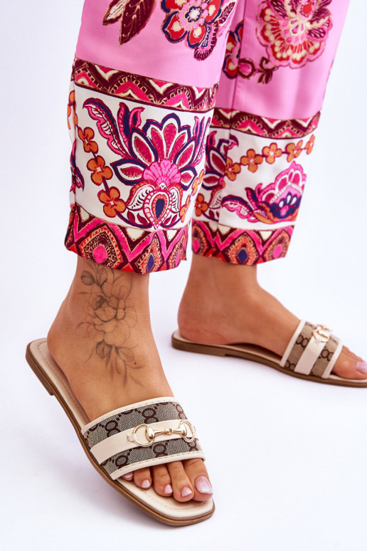 Klasiskā modeļa plakanas sandales smilšu krāsas Marlene Klasiskā modeļa plakanas sandales smilšu krāsas Marlene