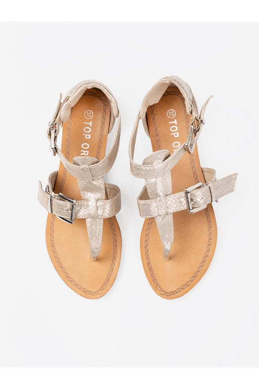 Ziloņkaula krāsas kurpes z motywem wężowym