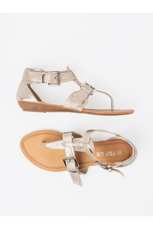 Ziloņkaula krāsas kurpes z motywem wężowym