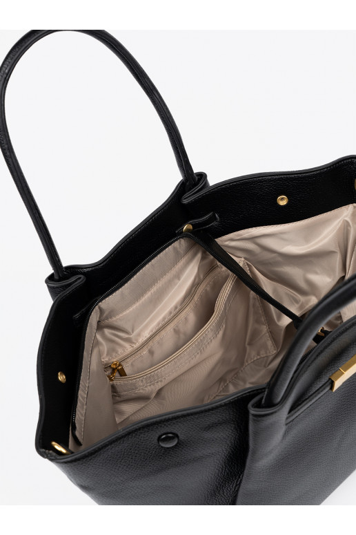  shopperka z fakturowanej skóry ekologicznej