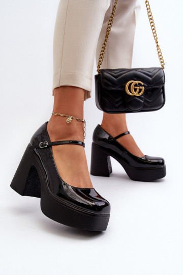 apavi  Laque ar platformu I  Big Star NN274004 Melns