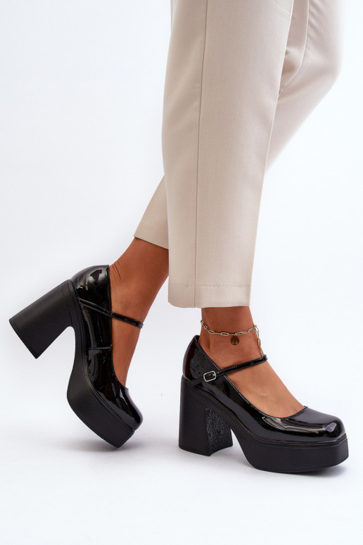 apavi  Laque ar platformu I  Big Star NN274004 Melns