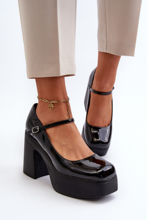 apavi  Laque ar platformu I  Big Star NN274004 Melns