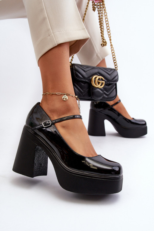 apavi  Laque ar platformu I  Big Star NN274004 Melns