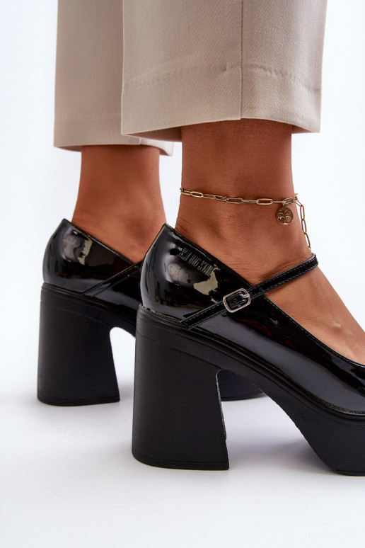 apavi  Laque ar platformu I  Big Star NN274004 Melns