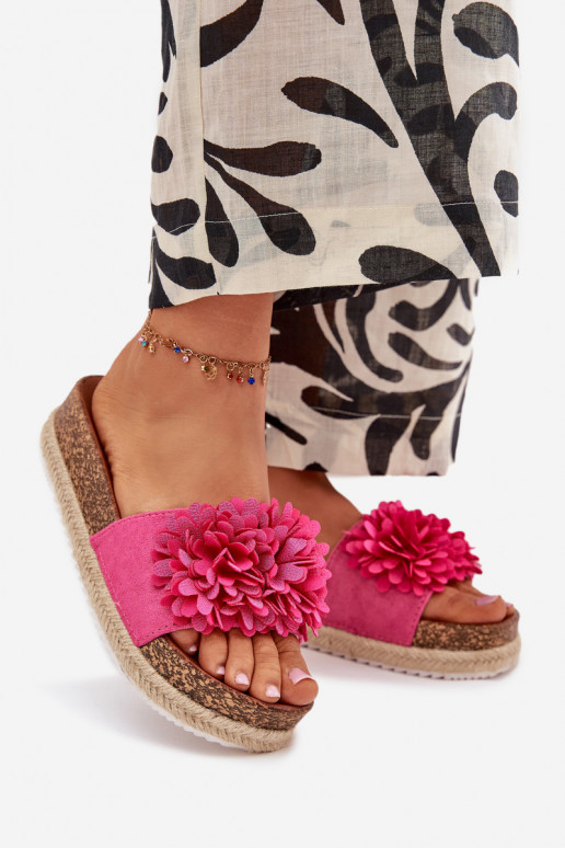 sieviešu čības ar platformu  kami rozā krāsas Tessara sieviešu čības ar platformu  kami rozā krāsas Tessara