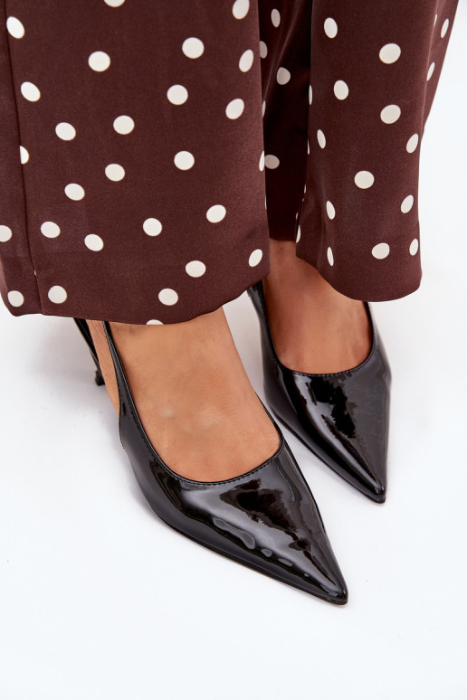 Laque Kurpes ar papēdi Apavi ar spicu purngalu Melns Talira