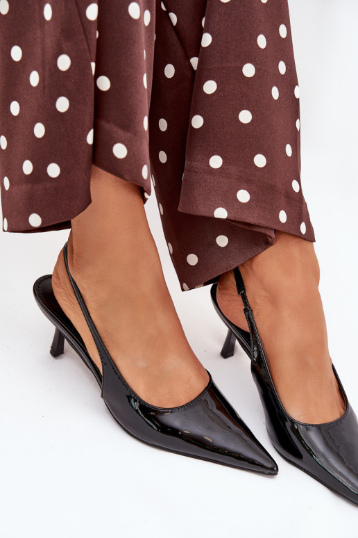 Laque Kurpes ar papēdi Apavi ar spicu purngalu Melns Talira