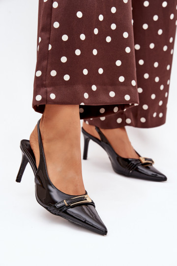 Laque Kurpes ar papēdi  Melns Vivae