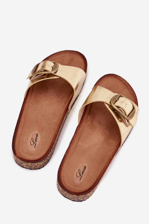 sieviešu čības  ar sprādzēm Zelta krāsas Vianara