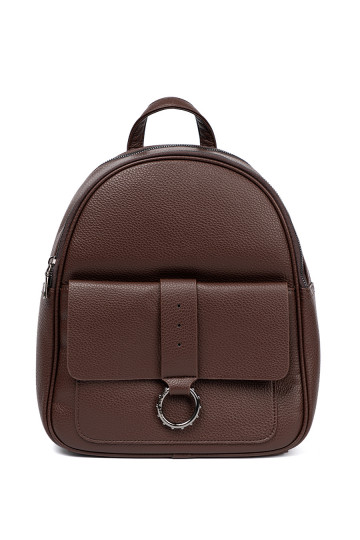 Brūnas krāsas Mugursoma no eko ādas