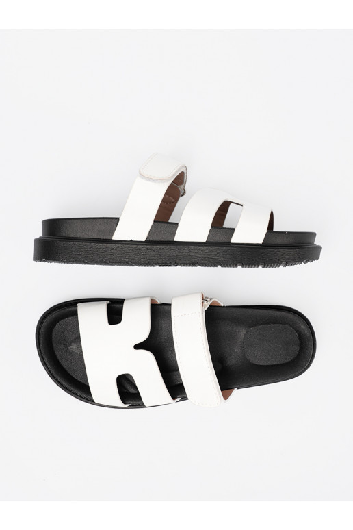 Komfortowe balta krāsa čības  ar platformu