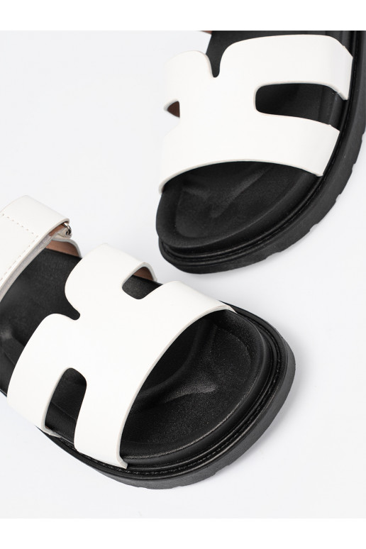 Komfortowe balta krāsa čības  ar platformu