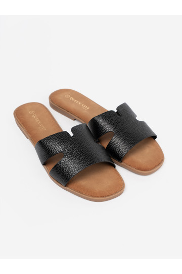 Melns čības   no eko ādas 2