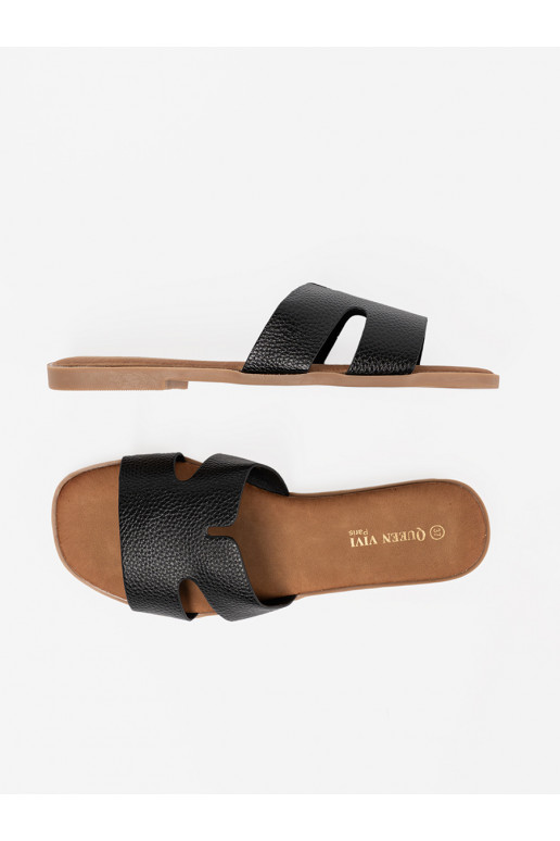 Melns čības   no eko ādas