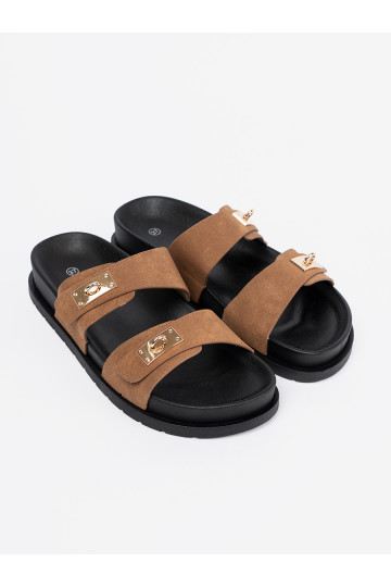 Jansnobrūnas krāsas čības   ze mi wstawkami 2