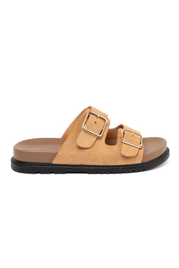 Brūnas krāsas čības   ze mi klamrami