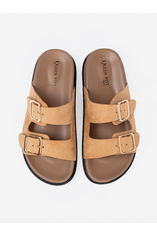 Brūnas krāsas čības   ze mi klamrami