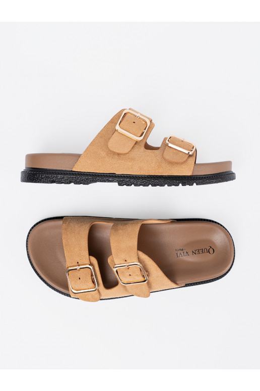 Brūnas krāsas čības   ze mi klamrami